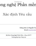 Bài giảng Công nghệ phần mềm: Bài 2 - TS. Lê Nguyễn Tuấn Thành