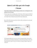 Quản lý tab hiệu quả trên Google Chrome