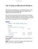 Top 15 công cụ miễn phí cho Windows- P1