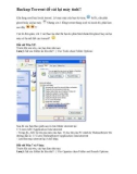 Backup Torrent để cài lại máy tính