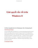 Giải quyết các rắc rối trên Windows 8