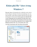 Khám phá file *.docx trong Windows 7