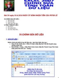 TỰ HỌC EXCEL 2007 - CHỈNH SỬA TÍNH TOÁN DỮ LIỆU