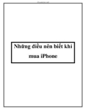 Những điều nên biết khi mua iPhone