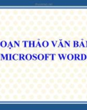 Bài giảng Soạn thảo văn bản Microsoft word