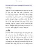 Cân bằng tải Webserver sử dụng MS Forefront