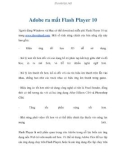 Adobe ra mắt Flash Player 10