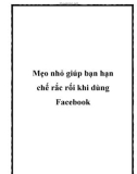 mẹo nhỏ giúp bạn hạn chế rắc rối khi dùng fac