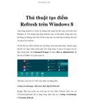 Thủ thuật tạo điểm Refresh trên Windows 8