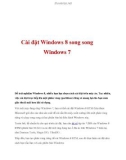 Cài đặt Windows 8 song song Windows 7