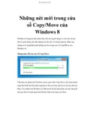 Những nét mới trong cửa sổ Copy/Move của Windows 8