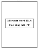 Microsoft Word 2013: Tính năng mới