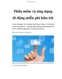 Phần mềm và ứng dụng di động miễn phí hữu ích