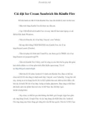 Cài đặt Ice Cream Sandwich lên Kindle Fire