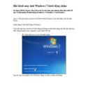 Bắt bệnh máy tính Windows 7 khởi động chậm