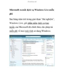 Microsoft ra mắt dịch vụ Windows Live miễn phí