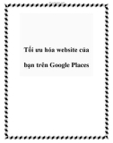 Tối ưu hóa website của bạn trên Google Places