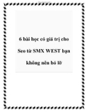 6 bài học có giá trị cho Seo từ SMX WEST bạn không nên bỏ lỡ