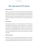 Mở rộng mạng Wi-Fi tại gia