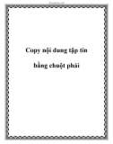 Copy nội dung tập tin bằng chuột phải