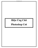 Hiệu Ứng Chữ trong Photoshop Cs6