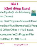 Bài giảng MS Excel: Bài 1 - Khởi động Excel