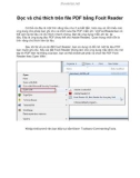 đọc và chú thích trên file PDF bằng Foxit Reader
