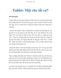 Tablet: Một cho tất cả?