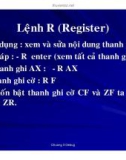 Cấu trúc máy tính và lập trình Assembly : CHƯƠNG TRÌNH GỠ RỐI DEBUG part 4