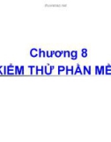 Bài giảng môn Công nghệ phần mềm - Chương 8: Kiểm trử phần mềm