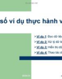 Thực hành 2: Một số ví dụ thực hành về ASP