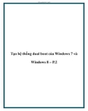 Tạo hệ thống dual boot của Windows 7 và Windows 8 – P.2