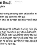 Bài giảng Tin học đại cương: Giải thuật