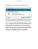 Thuần hóa User Account Control của Vista