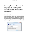 Sử dụng Remote Desktop để truy cập vào các máy tính trong mạng văn phòng và gia đình - phần 2