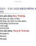 Bài giảng hệ điều hành : CÁC GIẢI PHÁP ĐỒNG BỘ HOÁ