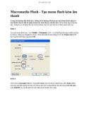 Macromedia Flash - Cách tạo menu flash kèm âm thanh