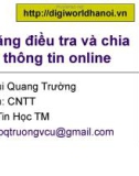 Kỹ năng điều tra và chia sẻ thông tin online - Ths. Bùi Quang Trường