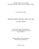 Luận văn Thạc sĩ Khoa học: Phương pháp giải bài toán cực trị và ứng dụng