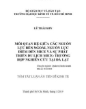 Tóm tắt Luận án tiến sĩ Kinh tế: Mối quan hệ giữa các nguồn lực bên ngoài, nguồn lực điểm đến MICE và sự phát triển du lịch mice: trường hợp nghiên cứu tại Đà Lạt