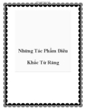 Những Tác Phẩm Điêu Khắc Từ Răng