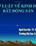 Pháp luật về kinh doanh BĐS - ĐH Luật HN