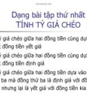 Bài tập tính tỷ giá chéo