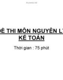 Đề thi môn học nguyên lý kế toán