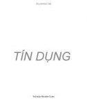 Bài giảng Chương 3: Tín dụng – ThS. Nguyễn Anh Tuấn