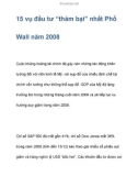 15 vụ đầu tư 'thảm bại' nhất Phố Wall năm 2008