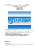 Đề thi nhân viên tín dụng vào Eximbank 23-8-2010