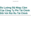 Bài giảng Đo lường độ nhạy cảm của công ty phi tài chính đối với rủi ro tài chính