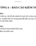 Bài giảng Kiểm toán - Chương 6: Báo cáo kiểm toán