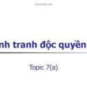 Topic 7(a): Cạnh tranh độc quyền